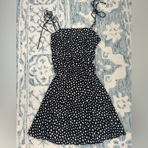 Black and white mini dress